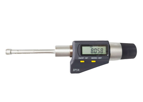 8-10mm Three Point Internal Micrometer with IP54 Protection and Digital Readout Display with Extension Rod 100mm