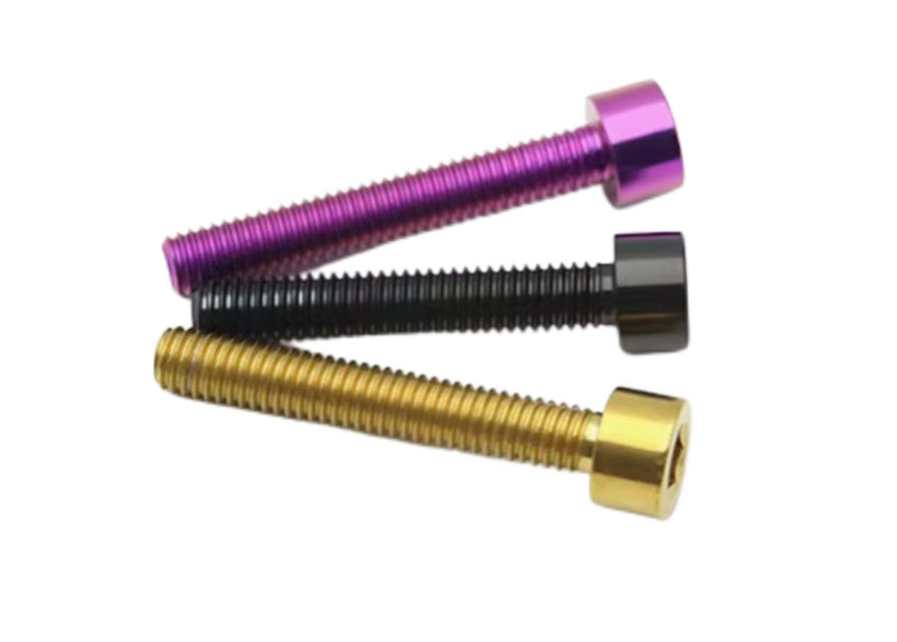 M5 Socket Head Titanium Hex Screw Gr5Alloy Natural Customized Variety Length / Color