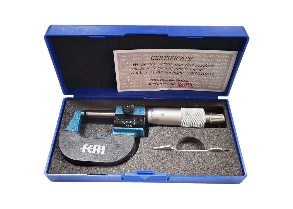 High Precision 0-1" Inch Outside Micrometer with Digital Counter Provide Numerical Display of the Primary Reading
