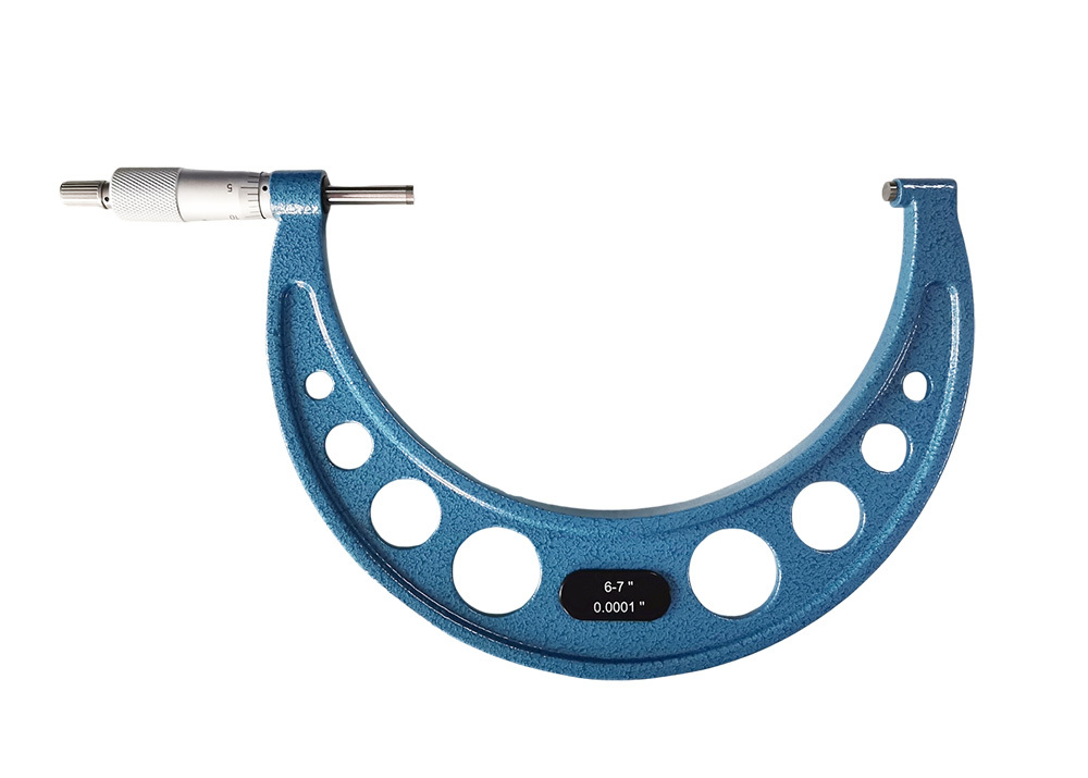 6-7" Inch Outside Micrometer with Carbide Measuring Faces Provide Accuracy Outside Measurements in Engineering and Physics