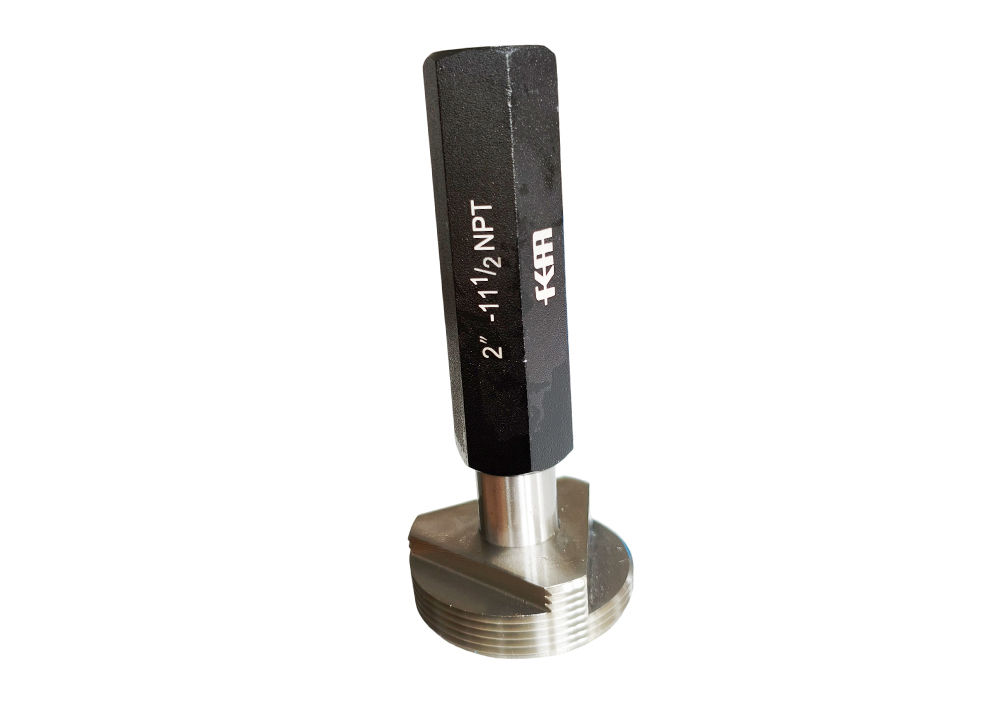 High Quality 2"-11.5 NPT Taper Pipe Thread Plug Gauge Go Nogo Design for Quick Verification