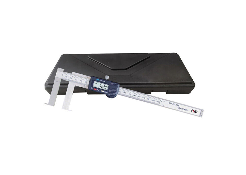 14-150mm/0.6-6" Blade Tip Digital Internal Groove Caliper for Precision Narrow Grooves
