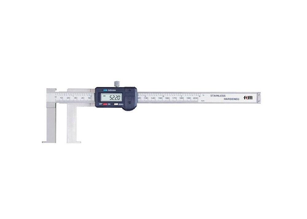 14-150mm/0.6-6" Blade Tip Digital Internal Groove Caliper for Precision Narrow Grooves