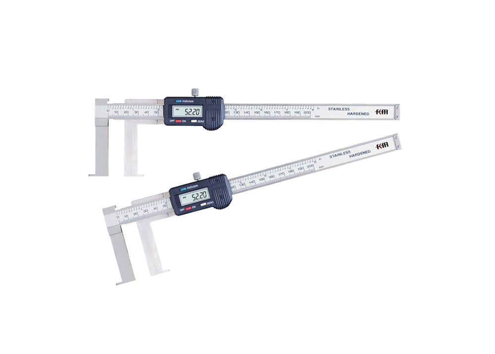 Stainless Steel Knife Edge Internal Groove Digital Caliper 17-300mm/0.7-12" Small Gap and Slit Measurement