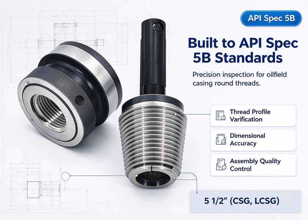 5 1/2 API Spec 5B Round Casing Thread Gauge CSG LCSG Oilfield Casing Thread Inspection Gauge Manufacturer