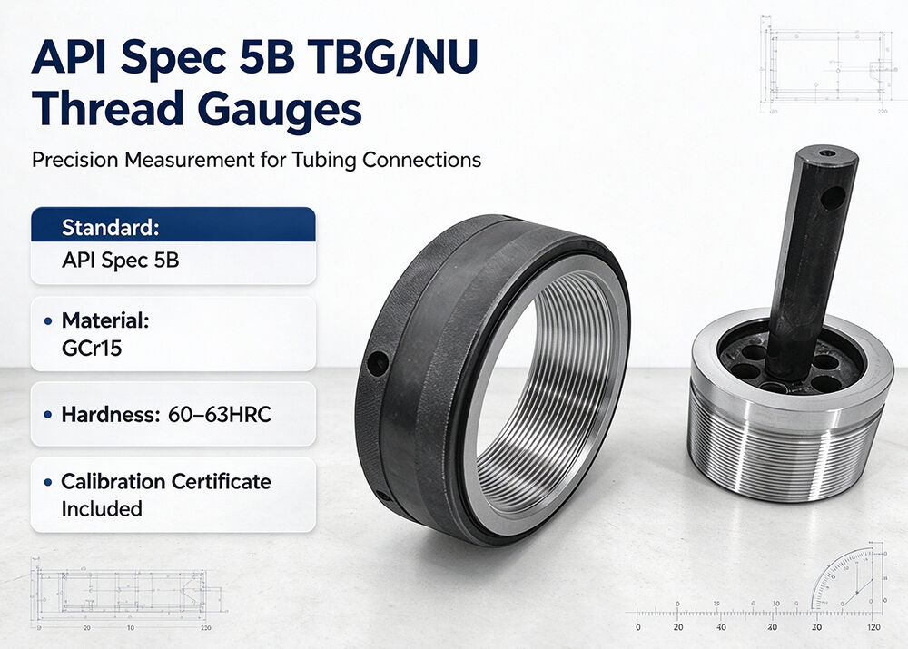 API Spec 5B TBG NU Non-Upset Tubing Thread Gauge Oilfield Petroleum Tubing Thread Measuring Tool