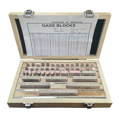46pcs blocchi di gauge rettangolare impostato standard metrico DIN