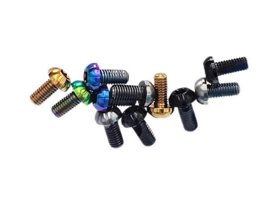 Motocicletta 6Pcs M5x10 Frontale di freno Disco di vite Legatura di titanio
