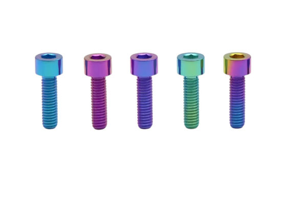 M5 Testa di presa Titanio Hex Screw Gr5Alloy Naturale Varietà personalizzata Lunghezza / Colore